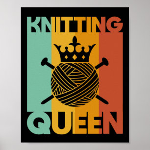 Poster Knitting queen