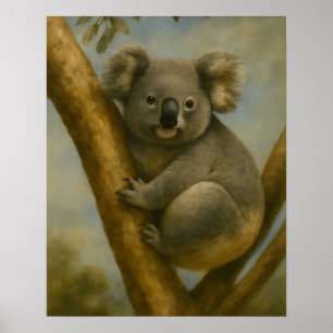 Poster Koala à la lumière calme