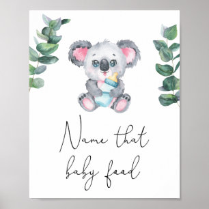 Poster Koala bear - Nom de l'aliment pour bébé