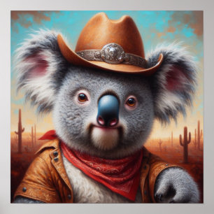 Poster Koala Cowboy