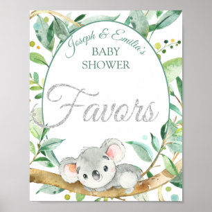 Poster Koala Des Baby showers neutres pour les femmes