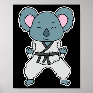 Poster Koala fait du karaté