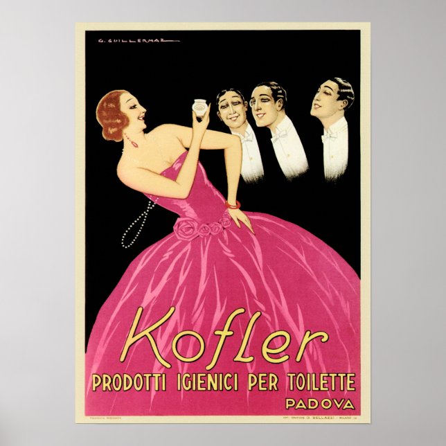 Poster KOFLER Italien Cosmétique Parfum Lome publicité cr (Devant)