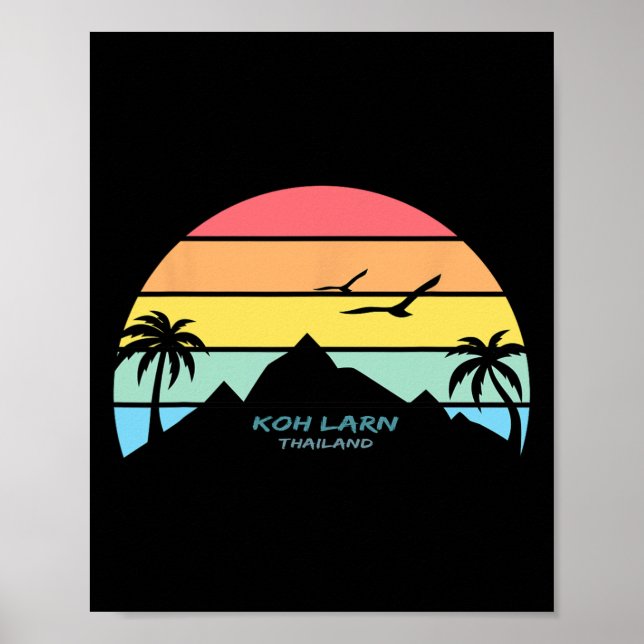 Poster Koh Larn Thailand Phuket Souvenir Pattaya Gift Ngk (Devant)