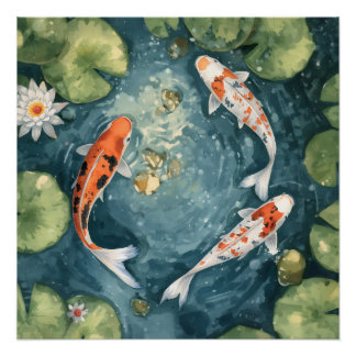 POSTER KOI FISCH