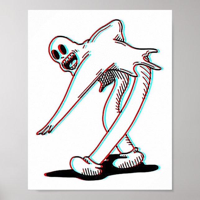Poster Koko The Clown Ghost Glitch Dancing (Devant)