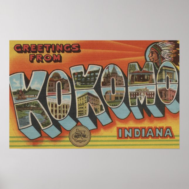 Poster Kokomo, Indiana - Scènes de grandes lettres (Devant)