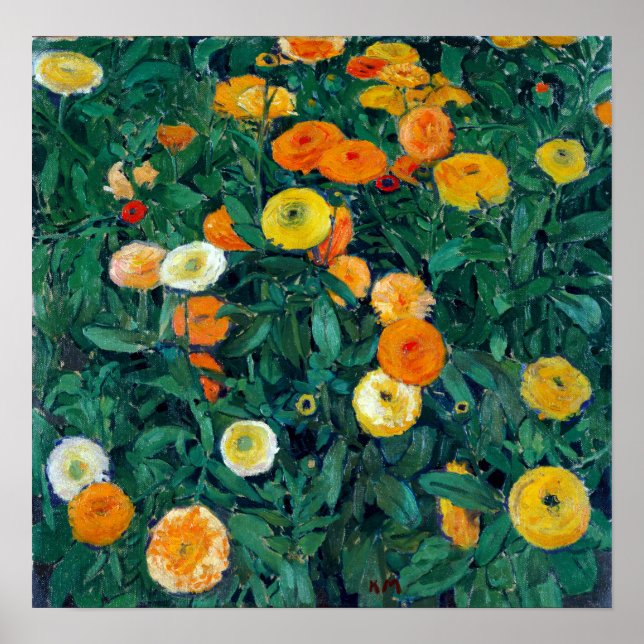 Poster Koloman Moser Marigolds (Devant)