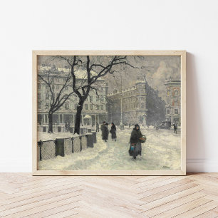 Poster Kongens Nytorv Copenhague en hiver   Paul Fischer