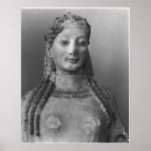 Poster Kore connu sous le nom de Kore portant un peplos