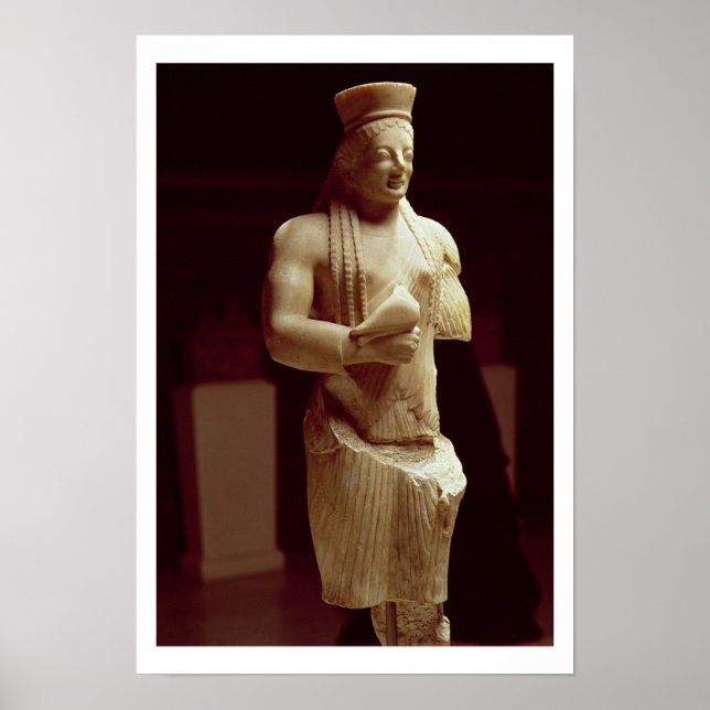 Poster Kore figure d'une jeune Athénéenne tenant un b (Devant)