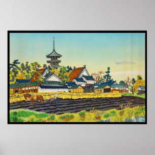 Poster Kotozuka Eiichi, temple de Yakushi et la proximité
