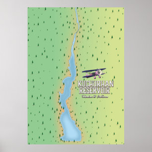 Poster Kouchurhan réservoir Ukraine & Moldavie Carte