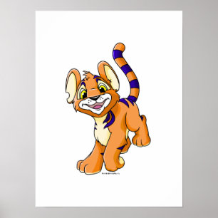 Poster Kougra orange aventurière