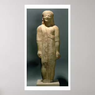Poster Kouros Dionysermos, grec, période archaïque, c.600