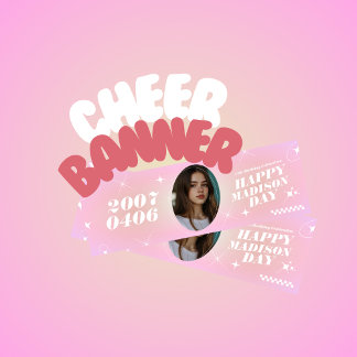 Poster Kpop Idol Anniversaire Fancafe Style Bannière de l