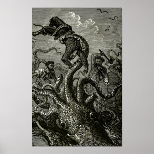 Poster Kraken de 20000 Lieues sous les mers