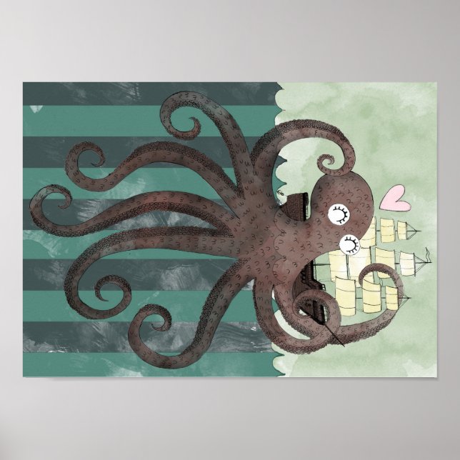 Poster Kraken t'aime (Devant)