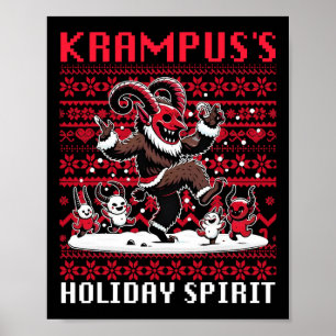 Poster Krampus Holiday Spirit Design Noël Saison Evi