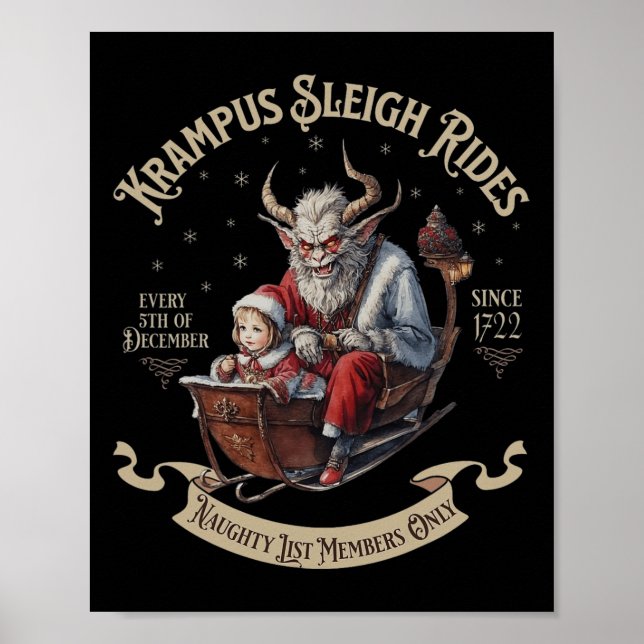 Poster Krampus Sleigh Rides (Devant)
