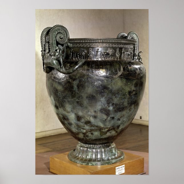 Poster Krater, de la tombe d'une princesse de Vix (Devant)