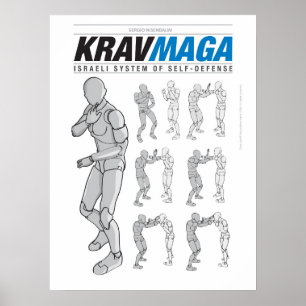 Poster Krav Maga Defesas para Fora