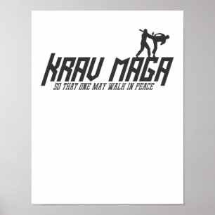 Poster Krav Maga pour qu'un mai marche en paix