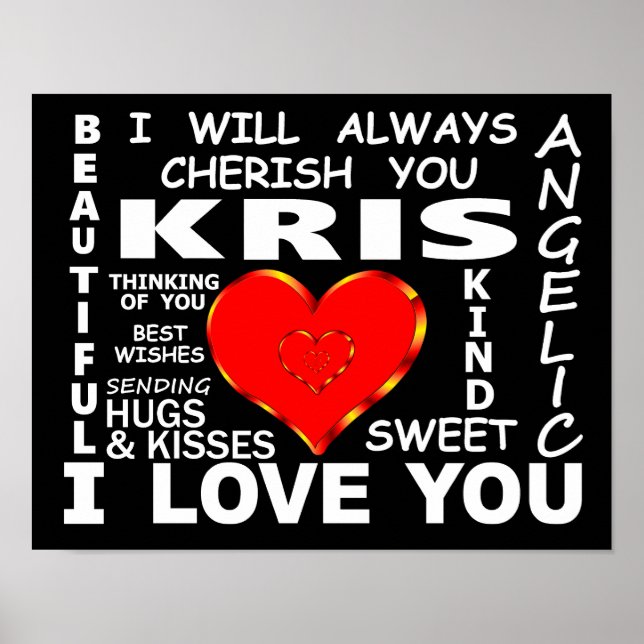 Poster Kris Je T'Aime (Devant)