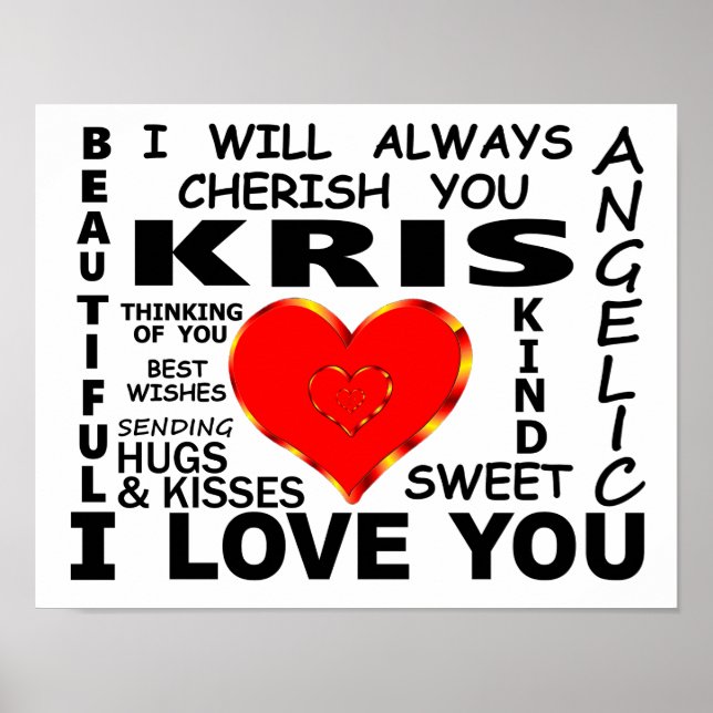 Poster Kris Je T'Aime (Devant)