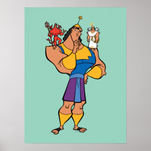 Poster Kronk avec l'ange et le diable sur les épaules
