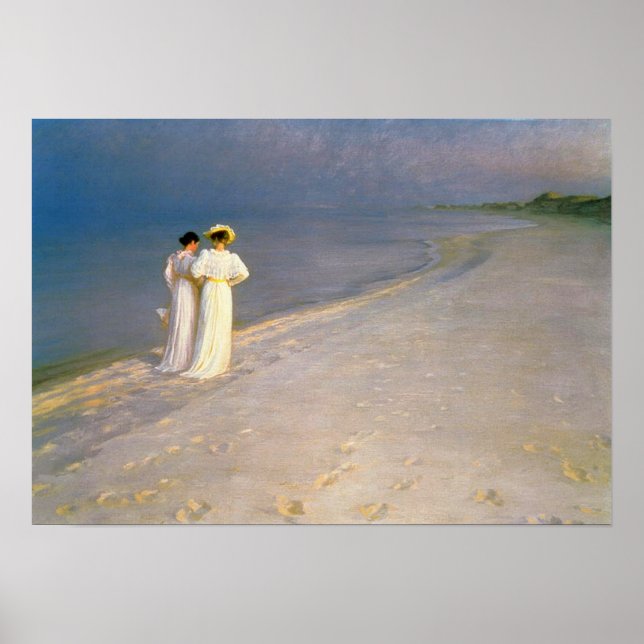 Poster Kroyer's "Summer Afternoon on Skagen Beach" (Devant)