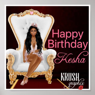 Poster Krush Graphix par Ahsek Novel Happy Birthday Poste
