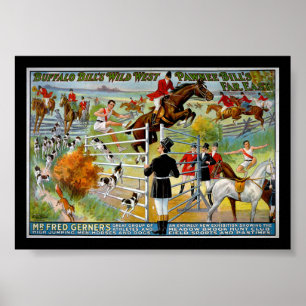 Poster KRW Buffalo Bill et exposition de Bill de Pawnee
