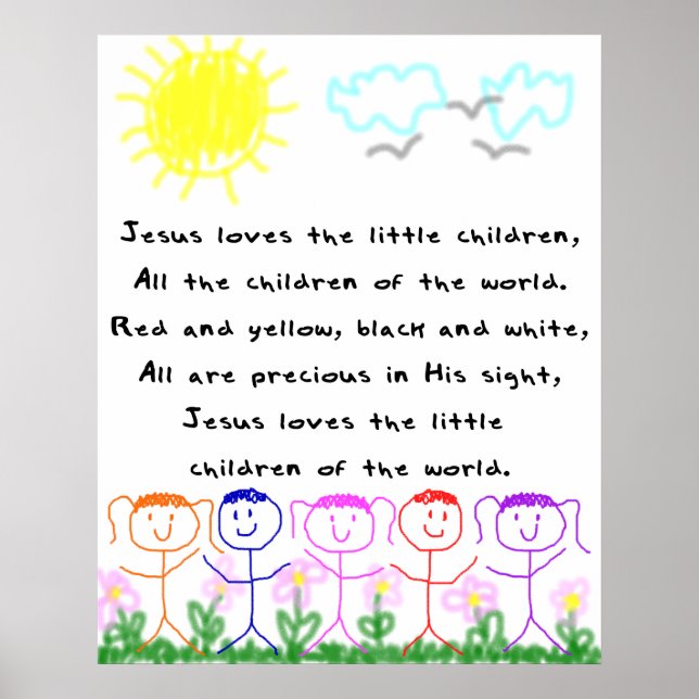 Poster KRW Jésus aime les petits enfants (Devant)