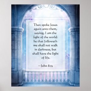 Poster KRW Jésus est la lumière de l'affiche du monde