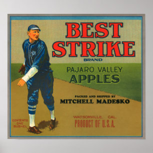 Poster KRW Vintage Meilleur Étiquette de fréquence des ap