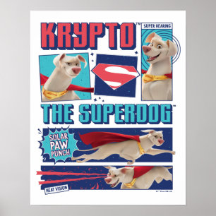 Poster Krypto Les Panneaux De Bande Dessinée Super Chien