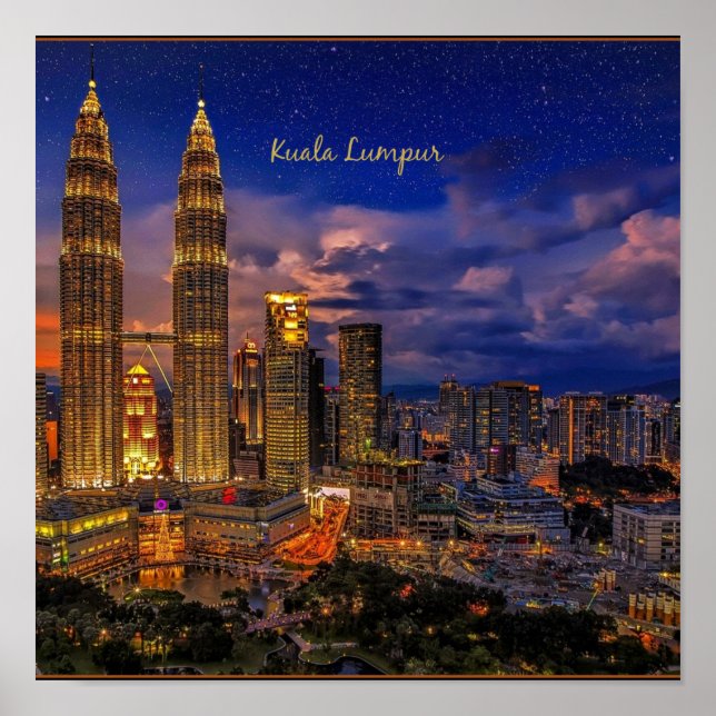 Poster Kuala Lumpur skyline (Devant)
