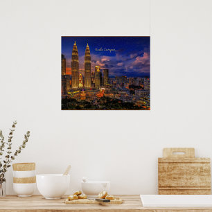 Poster Kuala Lumpur skyline