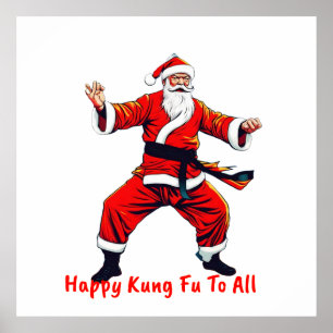Poster Kung Fu Lutter contre Père Noël
