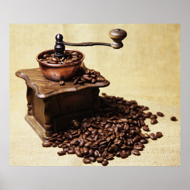 Poster Kurbel Kaffeemühle (Devant)