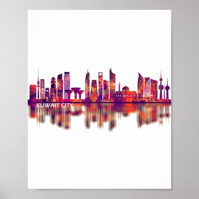 Poster Kuwait City Kuwait Skyline (Devant)