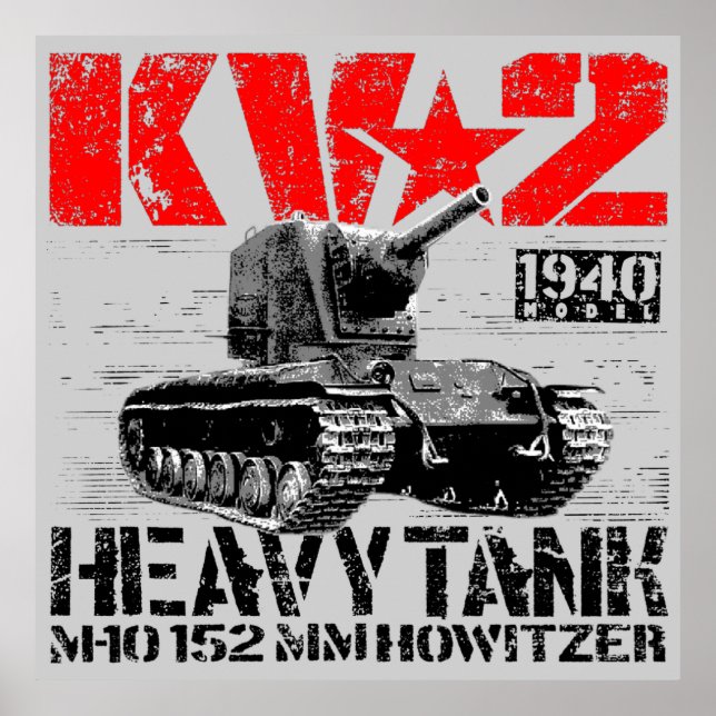 Poster KV-2 Char lourd soviétique (Devant)
