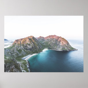 Poster Kvalvika Beach Lofoten Îles