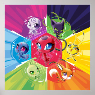 Poster Kwamis coloré