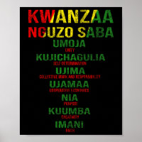 Kwanzaa - Nguzo Saba Les sept principes La détress