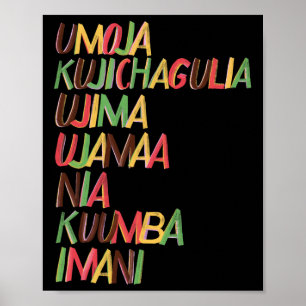 Poster Kwanzaa - Sept principes