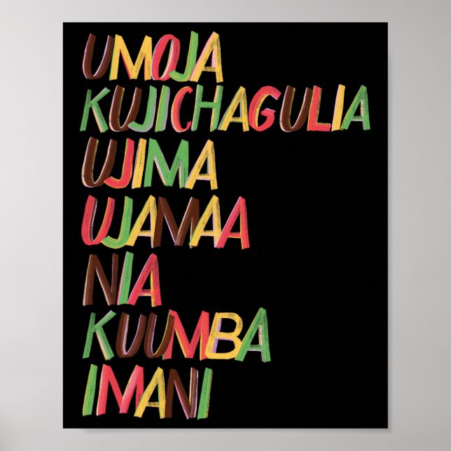 Poster Kwanzaa - Sept principes (Devant)