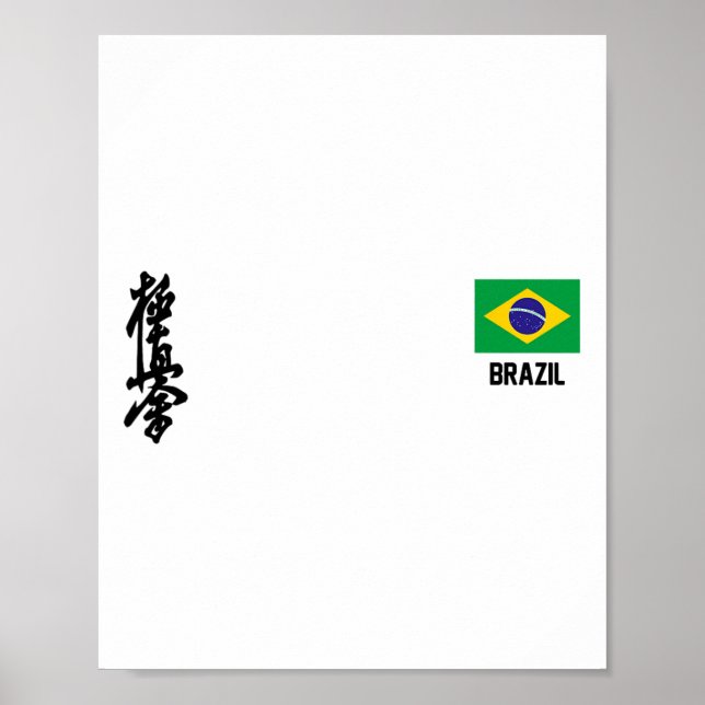 Poster Kyokushinkai Karaté Brésil Dojo Entraînement Brési (Devant)