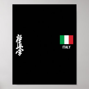 Poster Kyokushinkai Karaté Italie Dojo Entraînement Drape